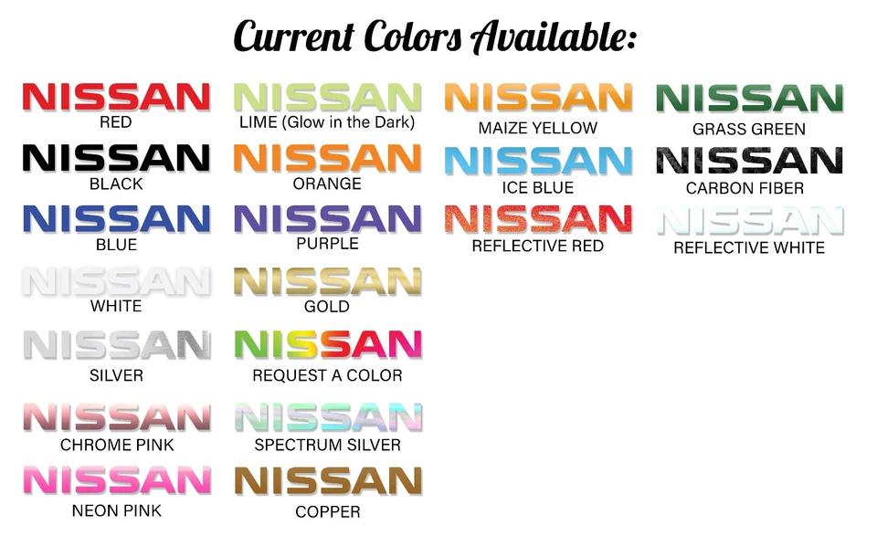 1 SET Decal Sticker NISSAN Letters Fit for Inter Emblem Frontier Pathfinder - Image 4 of 4