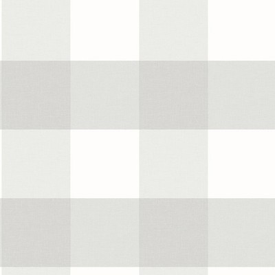 Chesapeake Grey Chesapeake 3115-12531 Amos Gingham Wallpaper, Light Grey