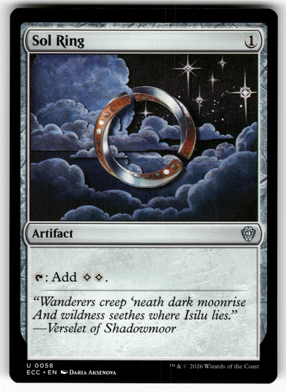 Sol Ring (0058) 58 Uncommon Commander: Lorwyn Eclipsed Magic: The Gathering NM