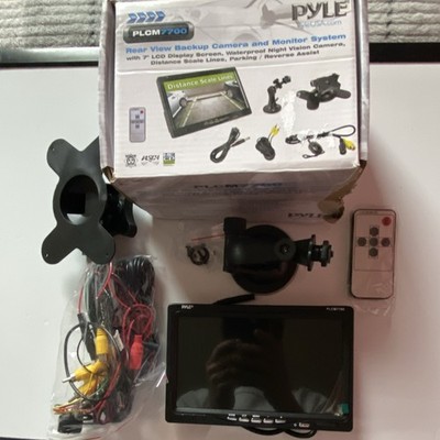 Pyle PLCM7500 7 TFT LCD Suction Cup Monitor With License Plate Mount Camera