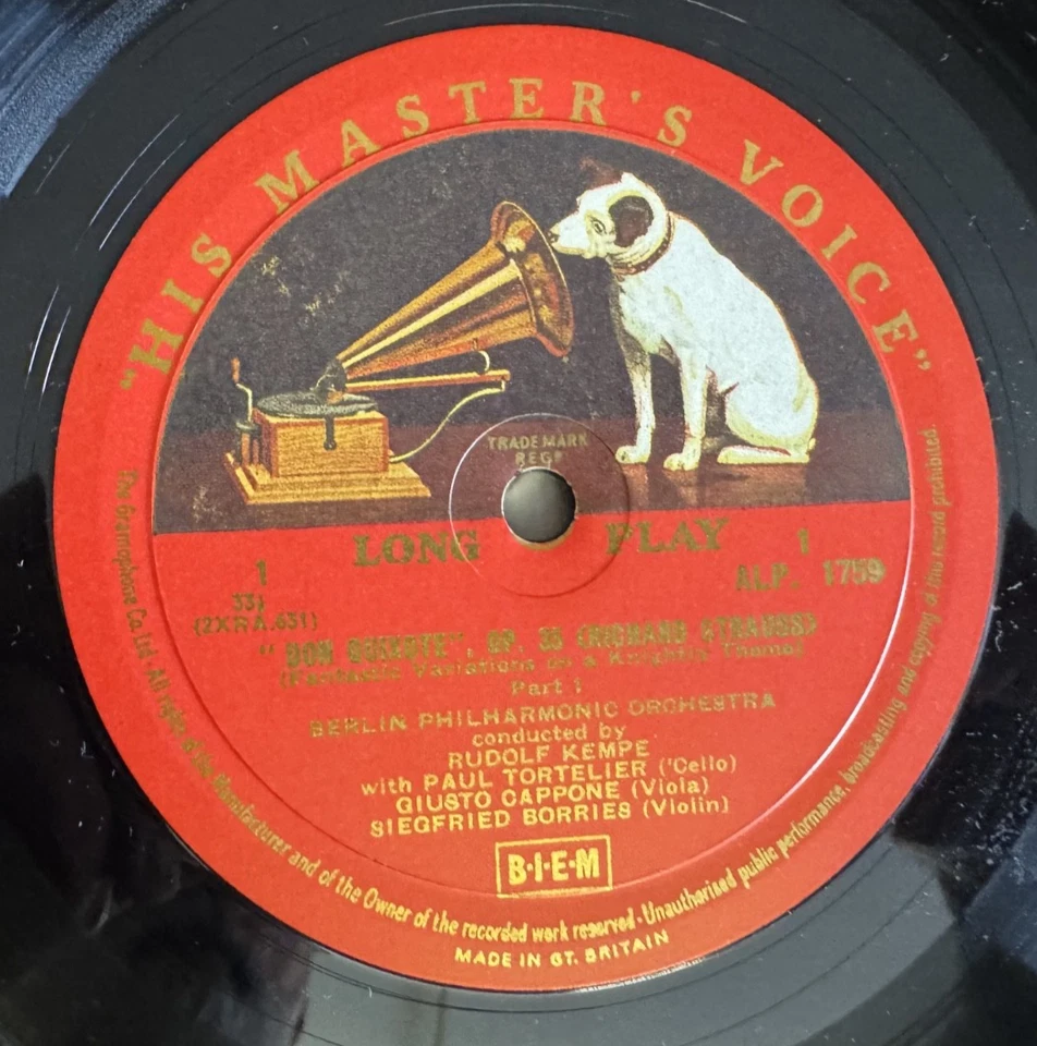 ALP 1759 Richard Strauss Don Quixote Paul Tortelier Rudolph Kempe R/G - Image 4 of 4