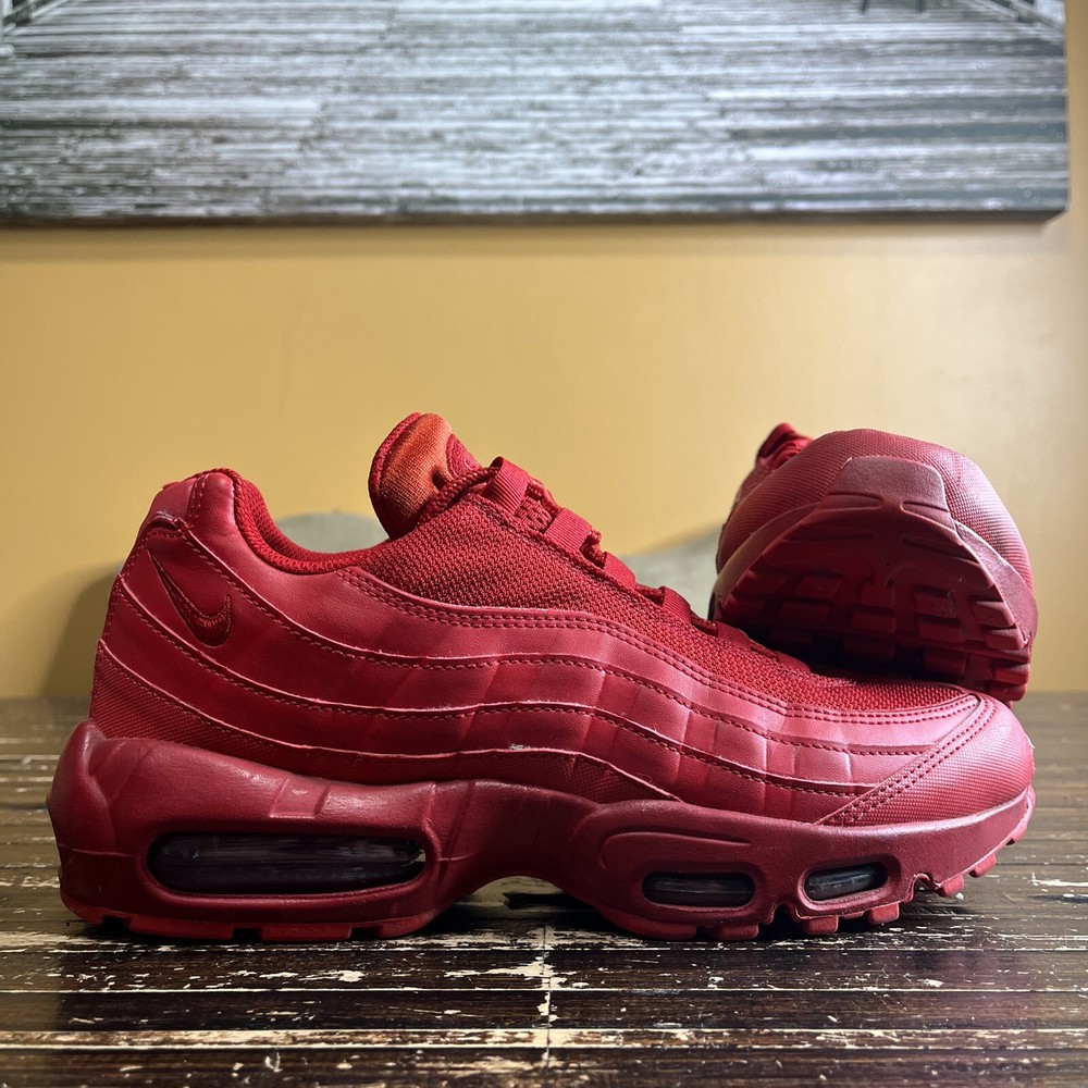 Nike Mens Air Max 95 Shoes Sneakers Varsity Red Triple Red CQ9969-600  Size 8