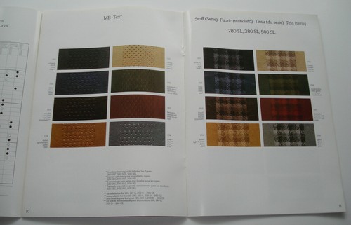 Mercedes Benz 1980's Upholsteries MB-Tex Fabric Leather etc Dealer Sales Catalog - Picture 6 of 7
