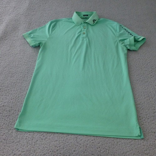 J Lindeberg Hemd Herren Small Polo Golf Tour Tech Kragen Mintgrün Stretch