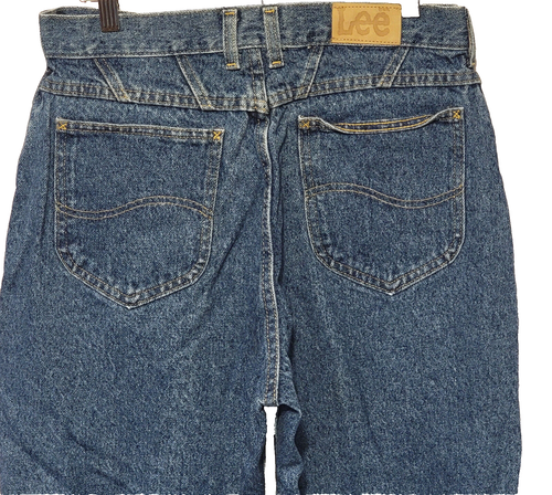Lee Jeans Size 14 P Womens Denim Straight Leg Blue EUC - Picture 4 of 10