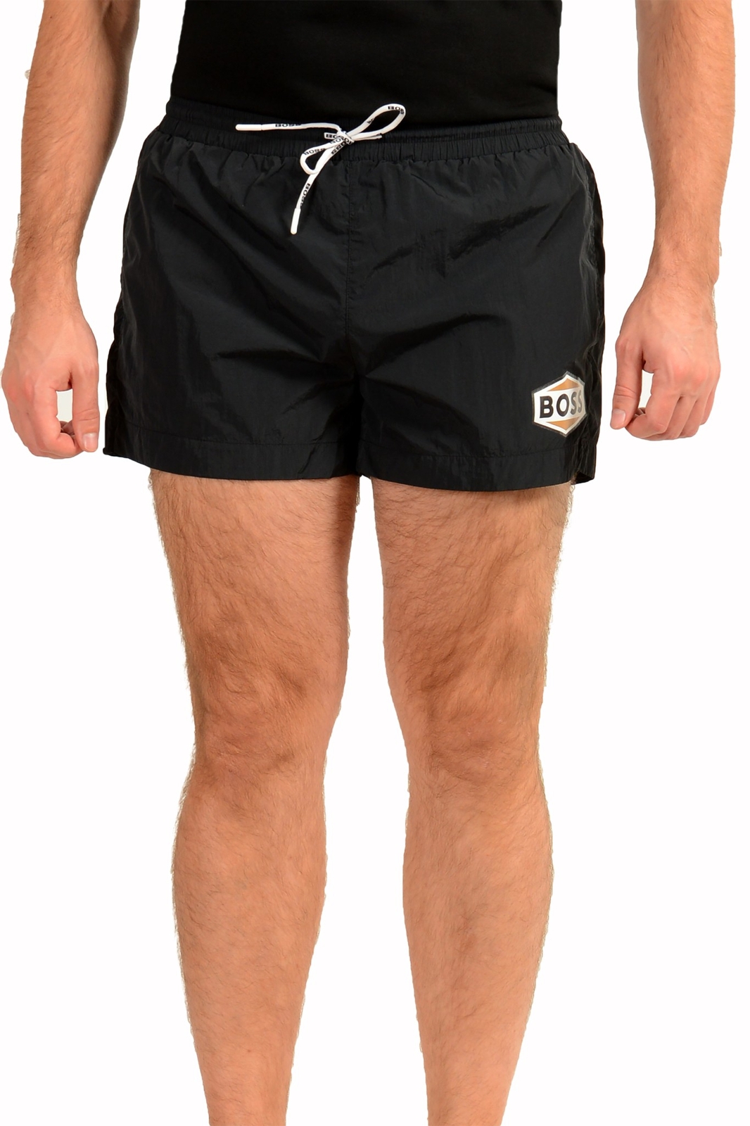 Мужские плавательные шорты Hugo Boss Pacific Black с принтом логотипа US S IT 48 10190₽