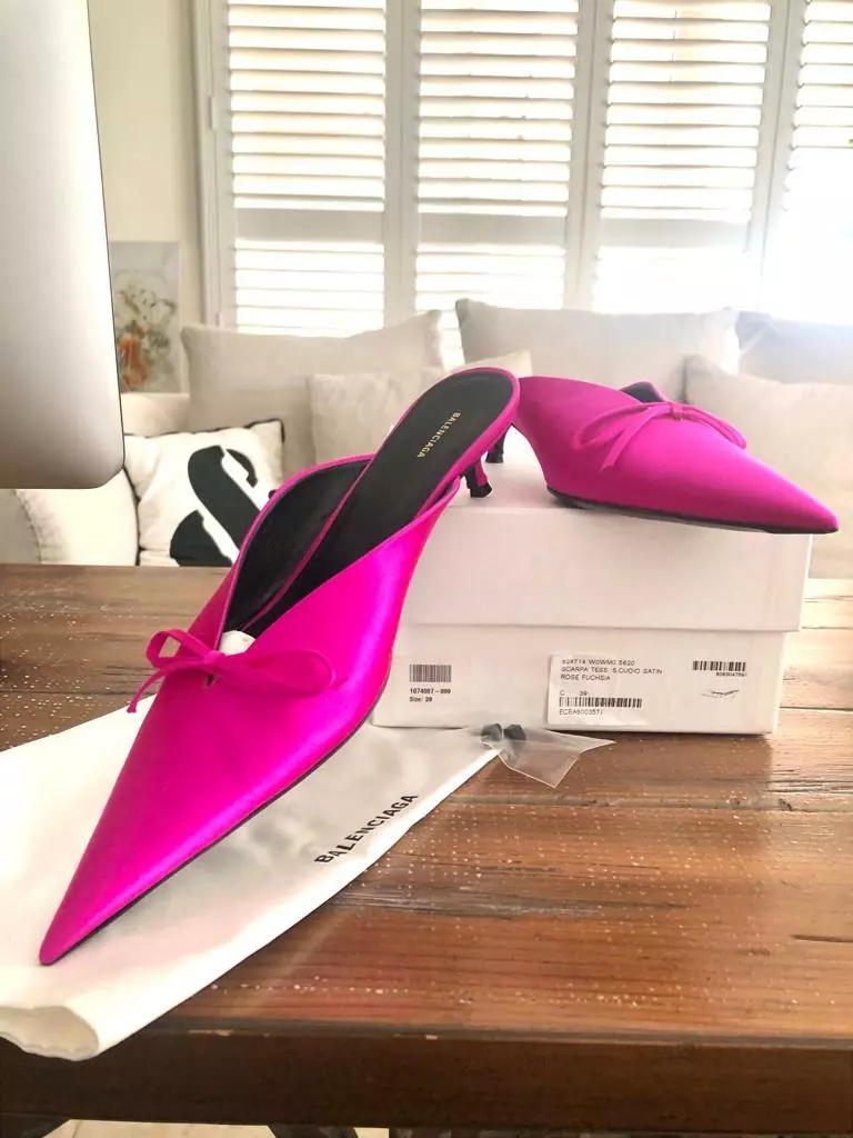 Balenciaga Knife Slingback Mules in Blue Lyst #62 Balenciaga Knife Slingback Mules in Blue Lyst