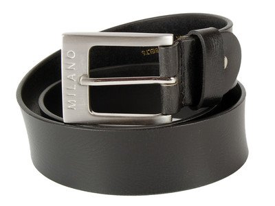 Milano Men's Full Grain Leather Belt - 1.5 Inch Width, Brown, Classic Casual Belt - View #11