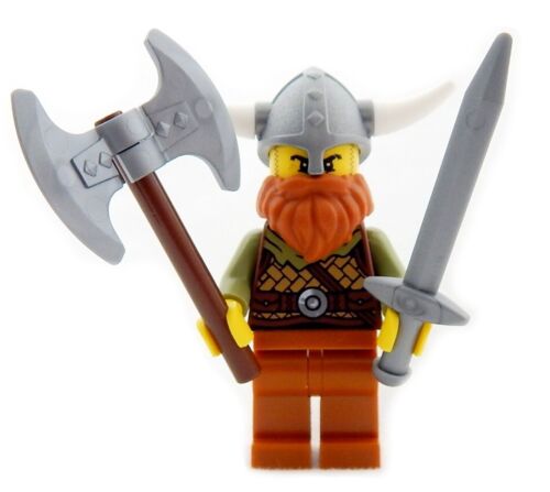NEW LEGO VIKING WARRIOR MINIFIG from set 31132 castle knight minifigure medieval - Picture 1 of 1