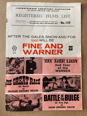 Registered Films List No.139 My Fair Lady, The Great Race Sept/Dec 1965 067G