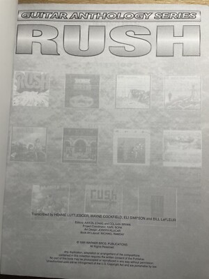 kenchan RUSH / ラッシュ ANTHOLOGY ギタースコア Amazon.com: Rush: Guitar Anthology Series (Authentic Guitar-Tab
