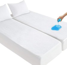 Terry Split King Mattress Protector Pad Cover for Adjustable Bed Fitted up-14''