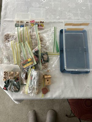 Bin Full Of Small Wood Cut-outs For Crafts Misc. Lot  Of Small Shapes, Misc 