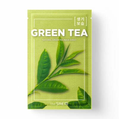 The Saem Natural Mask Sheet 25 Types #14 Green Tea 1pc #mde