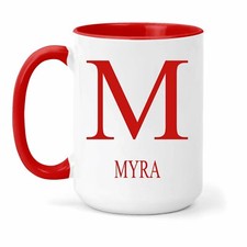 Myra Nom & Initiales Tasse - Cadeau En Nombreux Couleurs Pour Thé Ou Café