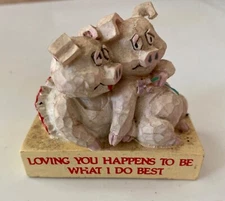 Vintage  Pig Figurine Loving You Is What I Do Best Russ Berry  Number 15724