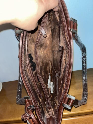 MC Brown Embossed Vintage Purse with Wallet NWT - Picture 7 of 11