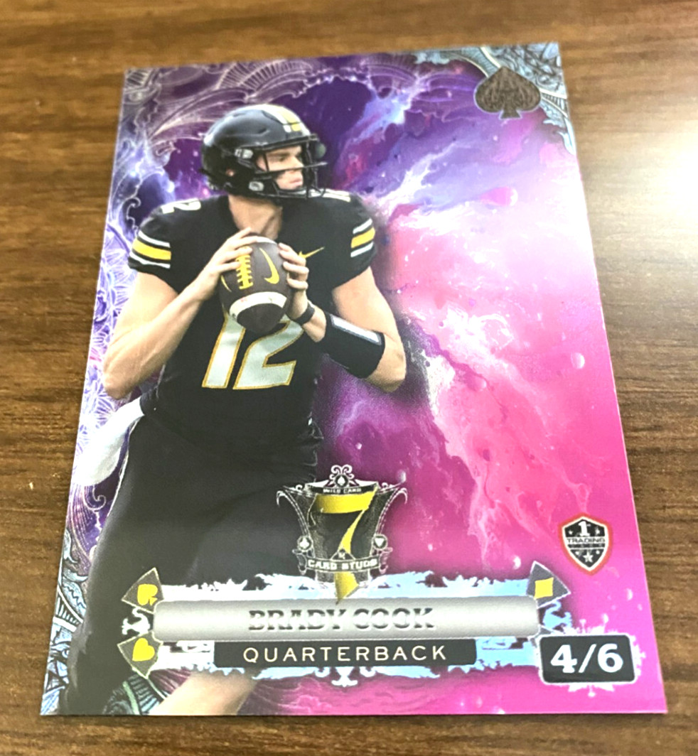 2024 Wild Card 7 Card Brady Cook Spades Galaxy #'d /6 SP RC MISSOURI / NY JETS