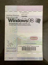 Vintage Microsoft Windows 98 Getting Started For Compaq PC Book Manual Booklet