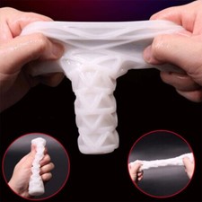 Male Reusable Penis Sheath Penis-Sleeve-Girth Condoms-Extender-Enlarger-Enhancer