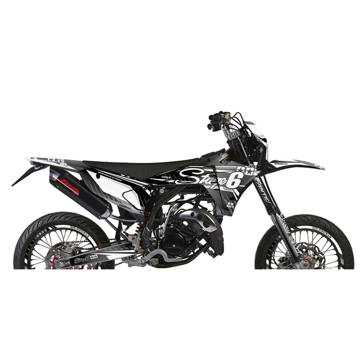 Set Graphic Deco Stage6 White Fantic XM 50 Motard Comp 1999