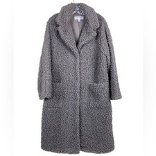 Prologue Weathered Gray Long Textured Winter Jacket Size Medium