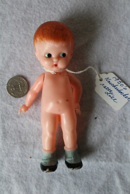 Vintage 1940s Knickerbocker Hard Plastic Boy Rattle Doll 6 Vintage 1940s Knickerbocker Hard Plastic Boy Rattle Doll 6