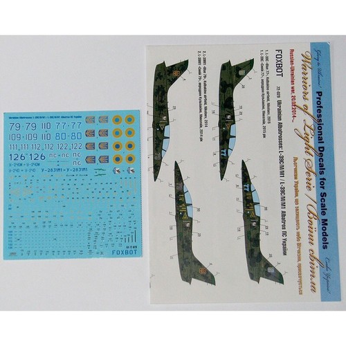 FOXBOT 72-029 1:72 Decals Ukrainian Albatrosses: L-39C/M/M1 Albatros Air Forces - Picture 9 of 12