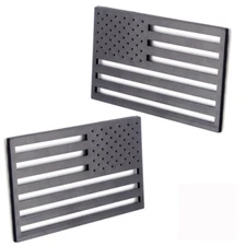 2x Hollow USA Flag Fender Door Rear Sticker Emblem Badge for Car Truck SUV