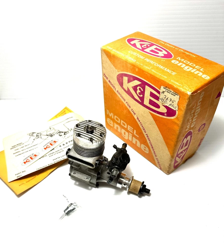 K&B .40 Vintage RC Airplane glow engine Front Rotor w/ Perry Carb NOS # 8011 - Image 2 of 4