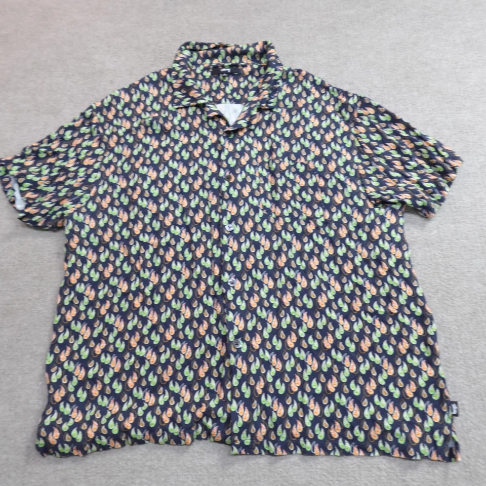 Camisa hawaiana Stussy grande negra cachemira campamento cuello lazo Lyocell Portugal Foto 2 de 4