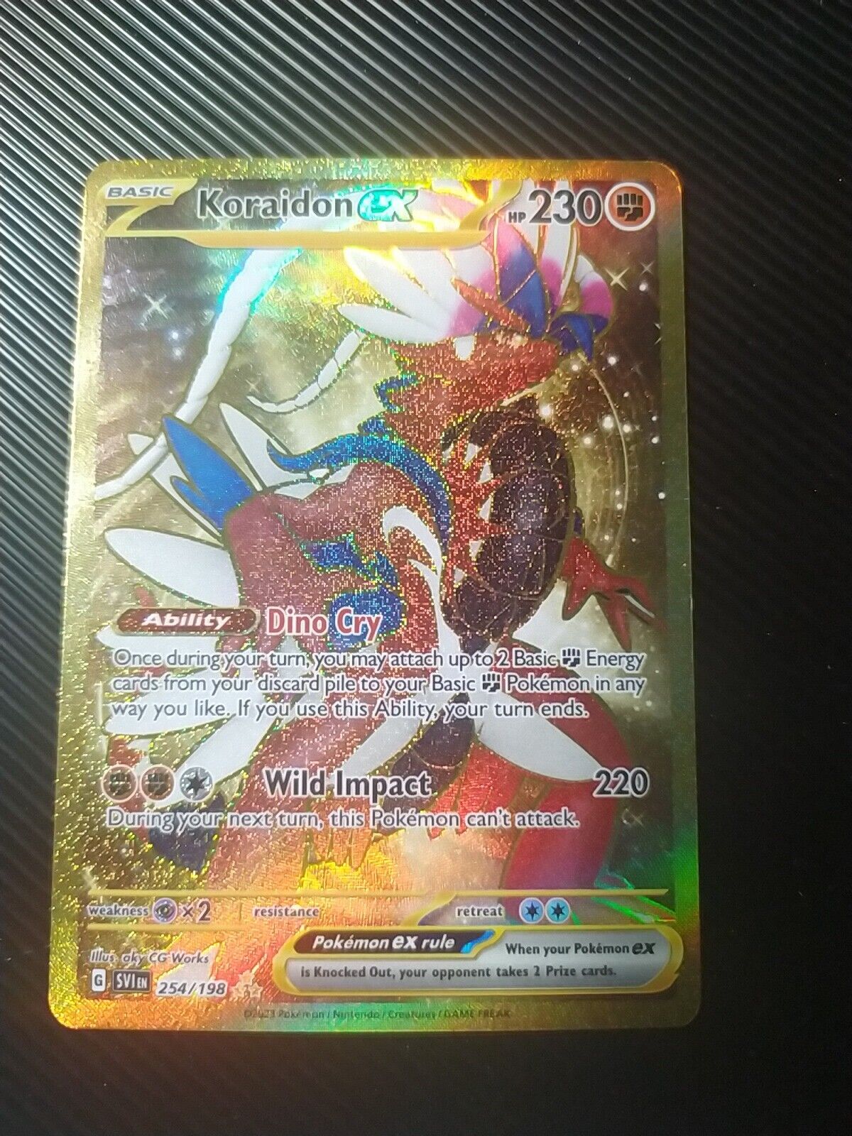 Koraidon EX Gold Card 254/198, Hobbies & Toys, Toys & Games on Carousell