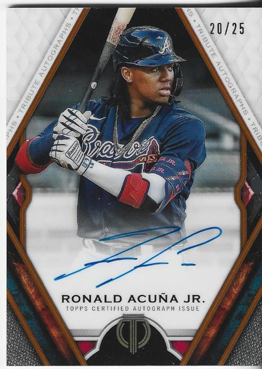 Ronald Acuna Jr 2021 Topps Tribute Autographed Card 20/25 Ronald Acuna Jr 2021 Topps Tribute Autographed Card 20/25