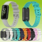 For Fitbit Inspire 3 Solid Color Silicone Watch Strap Replacement Strap Smart Watch