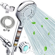 FEELSO Filtered Shower Head with Handheld,High Pressure Showerhead with 60" Hose