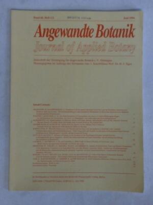 Angewandte Botanik = Journal of Applied Botany. Zeitschrift der Vereinigung für 