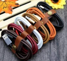 Phone Charging Cable Leather and Metal 2.1A Fast Charge Micro USB