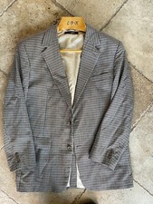 VTG Brooks Brothers 43L Gingham Check Wool Sport Coat Blazer Jacket Made In USA
