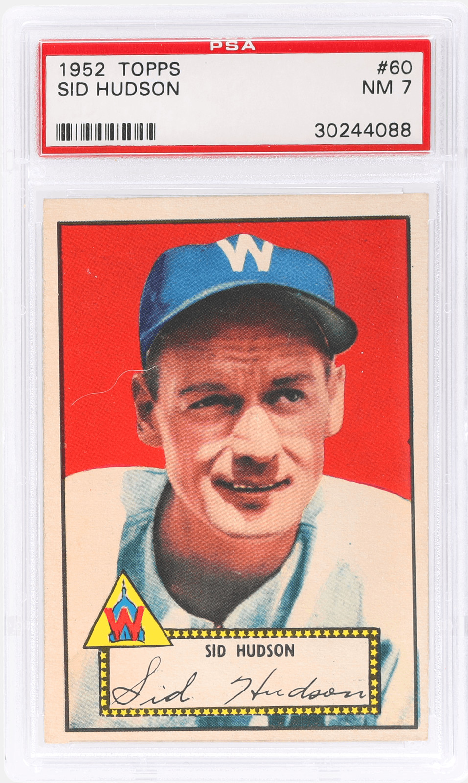 1952 Topps Sid Hudson #60 PSA 7