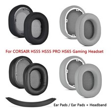 1 Pair Ear Pads Cushion / Headband For CORSAIR HS55 HS55 PRO Gaming Headphones