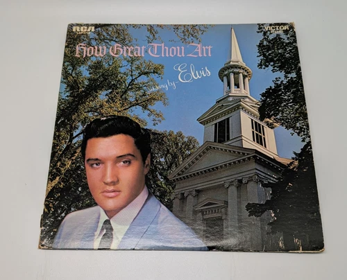 VINTAGE Elvis How Great Thou Art Vinyl LP 1975 Reissue RCA LSP 3758 Gospel Rock