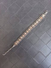 bracelet ancien en argent massif vermeillé