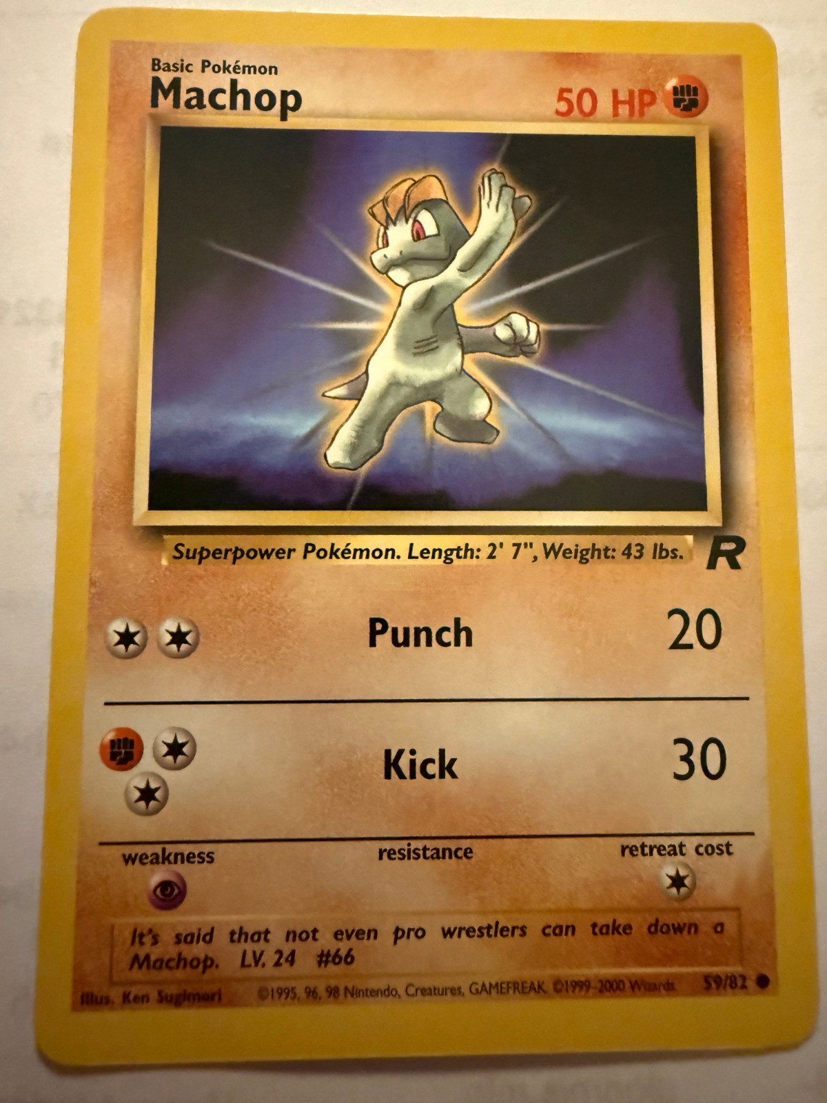 Machop Unlimited Common Team Rocket 59/82 NM