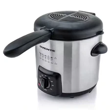 Mini Deep Fryer 0.9 Liter Single Serving Apartment Small Kitchen Appliance