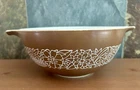 Vintage PYREX Woodland Cinderella Mixing Bowl 442 Chocolate Brown 1.5 Quart