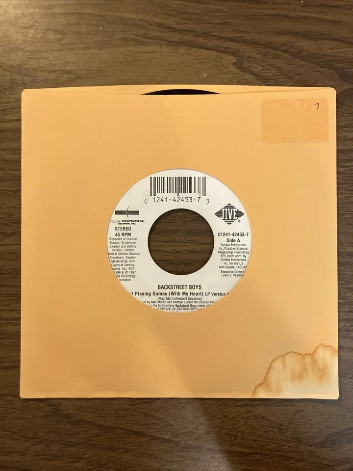 Backstreet Boys - Quit Playing Games (With My Heart)/Lay Down Beside Me 7" Vinyl Foto 2 de 4