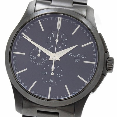 Gucci G-Timeless Chronograph Quartz Men's Watch with Box From Japan