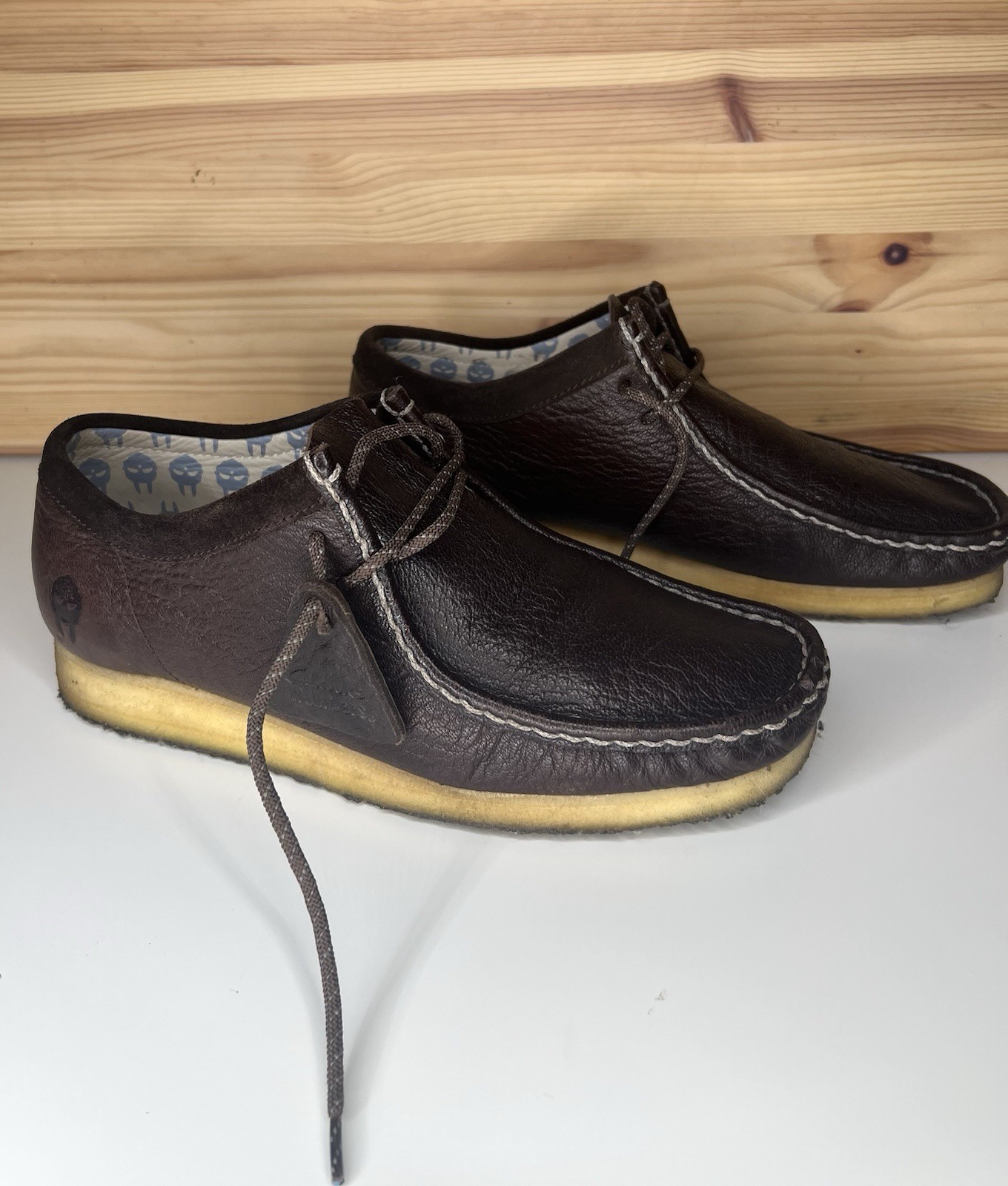 10.5 Clarks x MF DOOM Wallabees Shoes Brown Leather 2014 Release