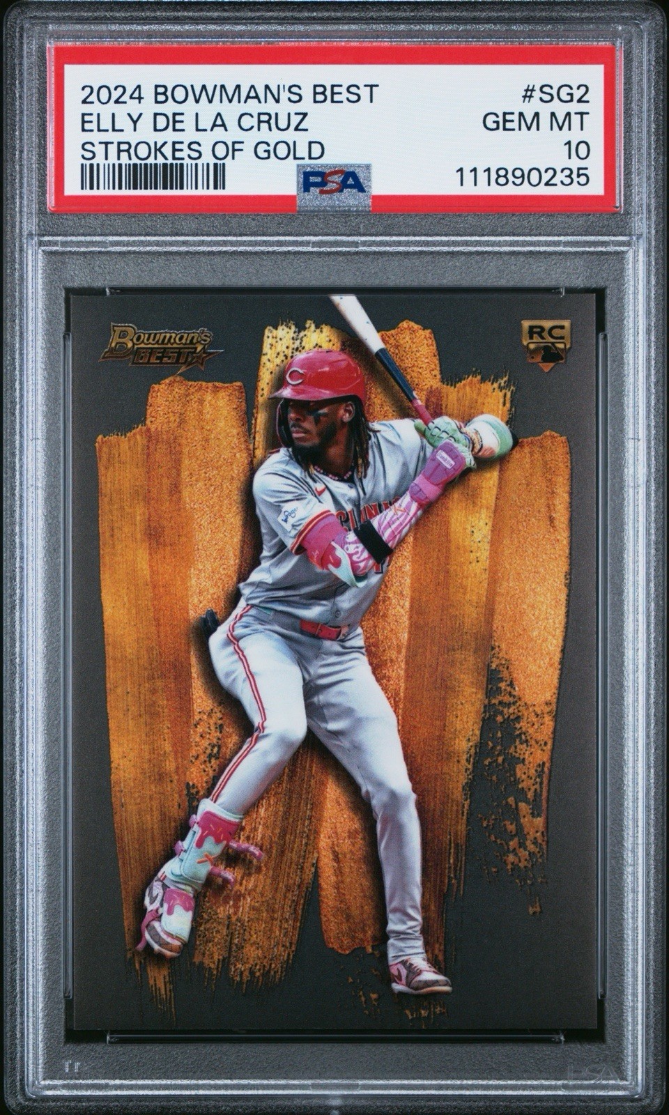 2024 Bowman’s Best - Elly de La Cruz Strokes Of Gold, Case Hit PSA10 Pop 17 (RC)