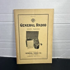 General Radio Company Bulletin titled "Quality Apparatus" 1928